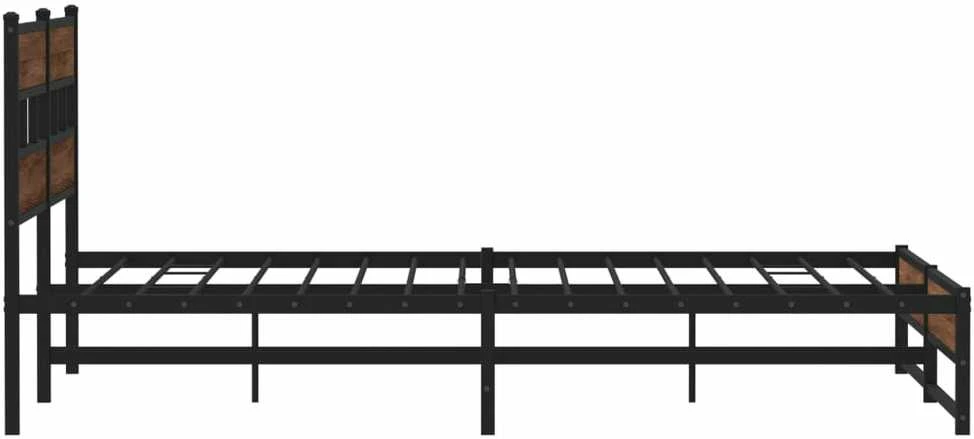 Lova Lovos rėmas be čiužinio, rudas ąžuolo, 183x213cm, metalas