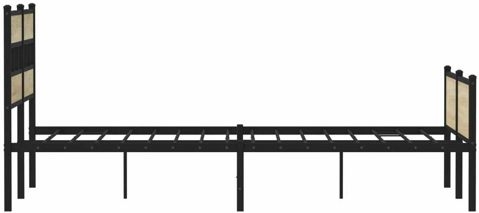 Lovos rėmas be čiužinio, sonoma, 140x200cm, apdirbta mediena