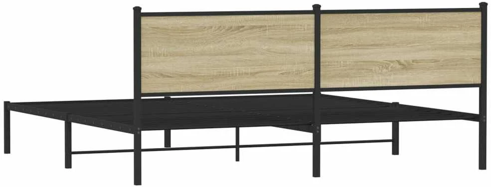 Lovos rėmas be čiužinio, sonoma ąžuolo, 200x200cm, metalas