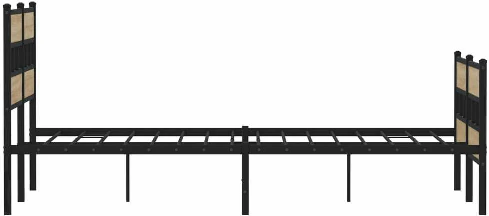 Lovos rėmas be čiužinio, sonoma ąžuolo, 160x200cm, metalas