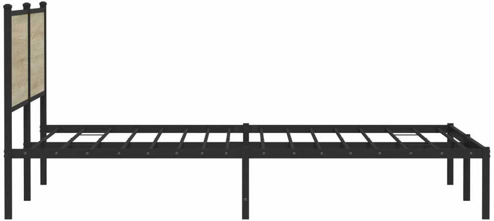 Lovos rėmas be čiužinio, sonoma ąžuolo, 200x200cm, metalas