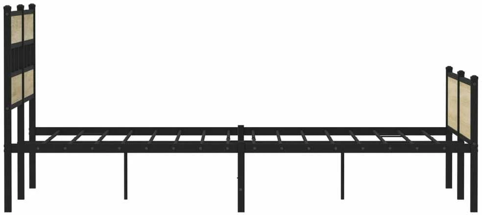 Lova Lovos rėmas be čiužinio, sonoma ąžuolo, 193x203cm, metalas