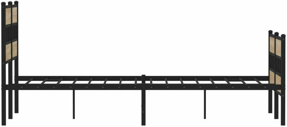 Lovos rėmas be čiužinio, sonoma ąžuolo, 120x200cm, metalas