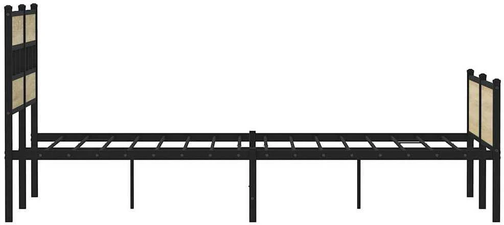 Lovos rėmas be čiužinio, sonoma ąžuolo, 160x200cm, metalas