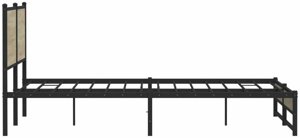 Lovos rėmas be čiužinio, sonoma ąžuolo, 180x200cm, metalas