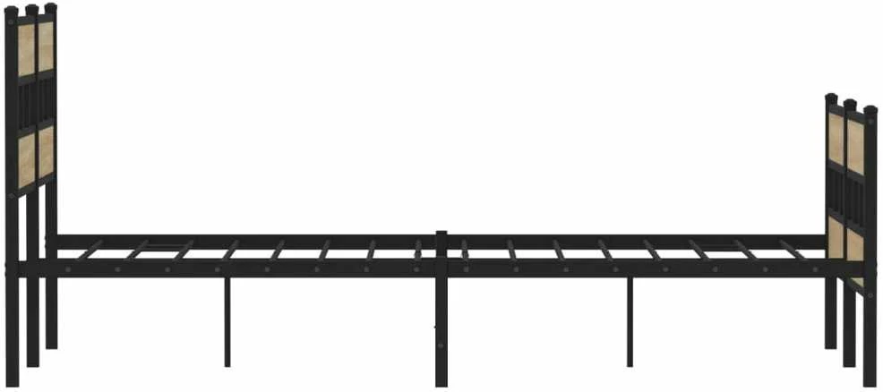 Lovos rėmas be čiužinio, sonoma ąžuolo, 120x190cm, metalas