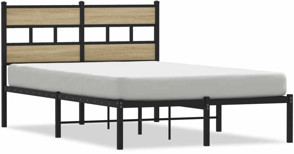 Lovos rėmas be čiužinio, sonoma ąžuolo, 120x190cm, metalas