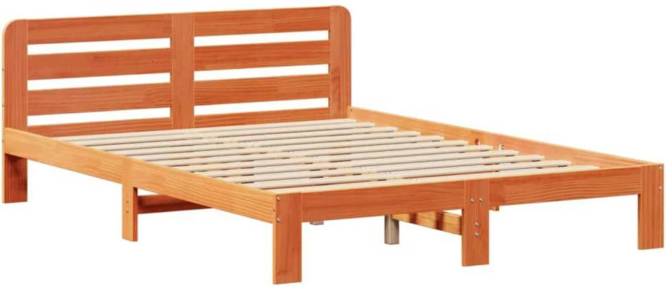 Lovos rėmas be čiužinio, vaško ruda, 140x190cm, pušis