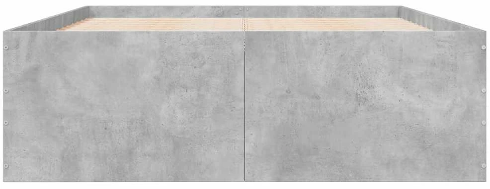 Lova Lovos rėmas, betono pilkos spalvos, 135x190cm, apdirbta mediena