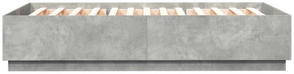 Lovos rėmas, betono pilkos spalvos, 120x200cm, apdirbta mediena