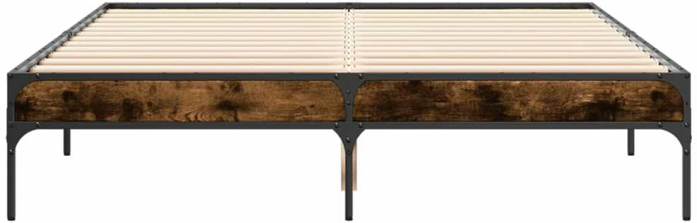 Lova Lovos rėmas, dūminio ąžuolo, 135x190cm, mediena ir metalas