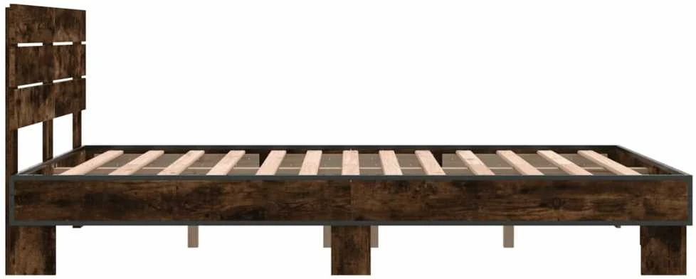 Lovos rėmas, dūminio ąžuolo, 140x200cm, mediena ir metalas