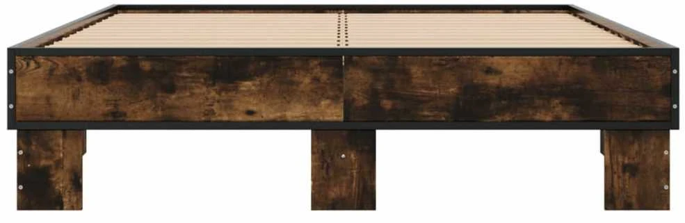 Lovos rėmas, dūminio ąžuolo, 140x200cm, mediena ir metalas