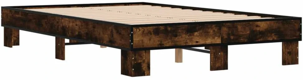 Lovos rėmas, dūminio ąžuolo, 140x200cm, mediena ir metalas