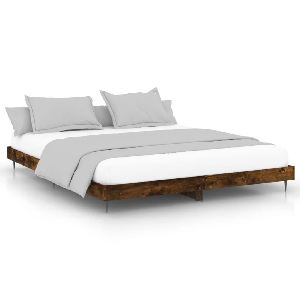 Lovos rėmas be čiužinio, dūminio ąžuolo, 150x200cm, mediena