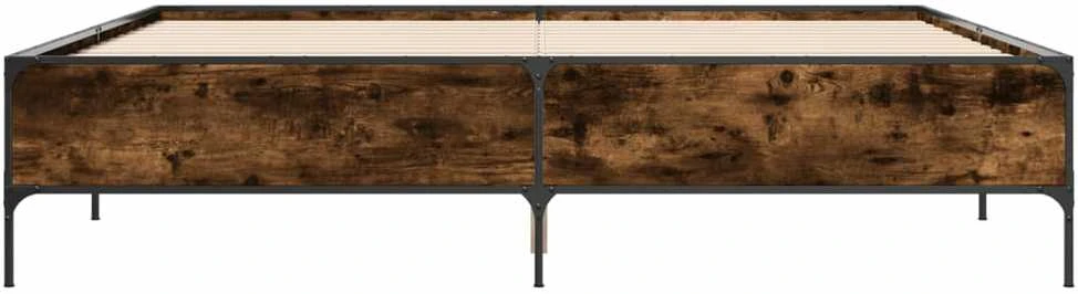 Lovos rėmas, dūminio ąžuolo, 200x200cm, mediena ir metalas