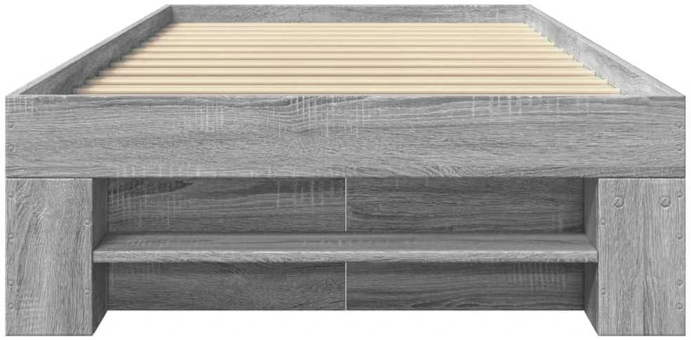 Lovos rėmas, pilkos ąžuolo spalvos, 100x200cm, apdirbta mediena