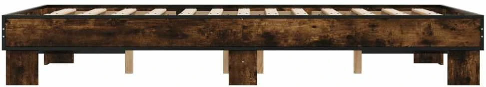 Lovos rėmas, rudas ąžuolo, 120x200cm, apdirbta mediena/metalas