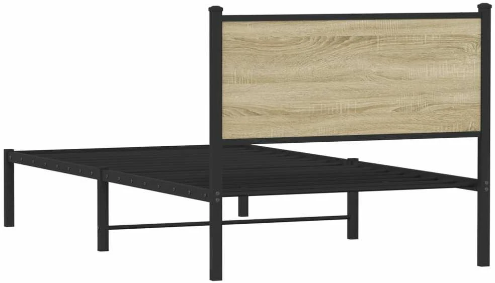 Lova Lovos rėmas be čiužinio, sonoma ąžuolo, 107x203cm, metalas