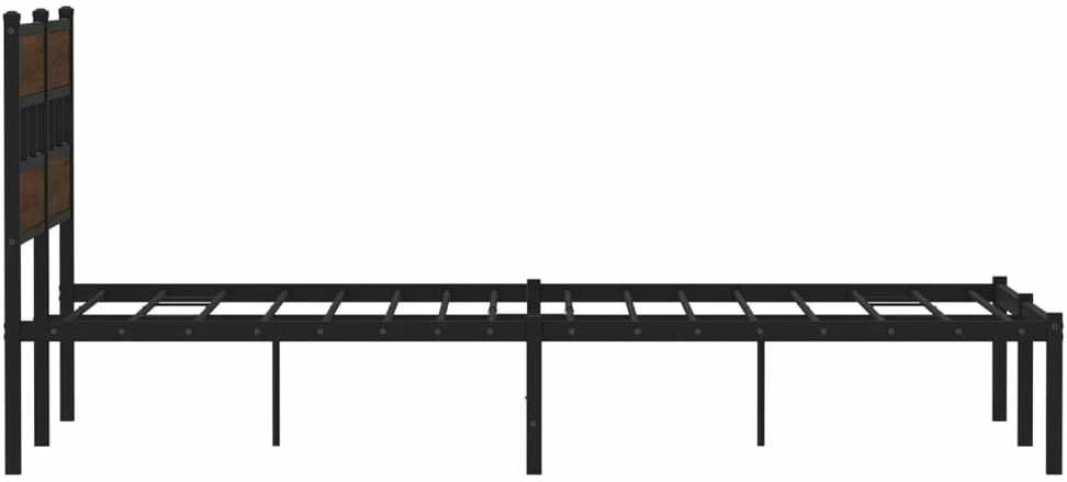 Lovos rėmas su galvūgaliu/be čiužinio, ruda, 160x200cm