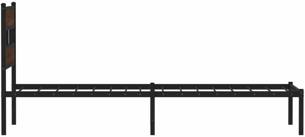 Lovos rėmas su galvūgaliu/be čiužinio, ruda, 100x200cm