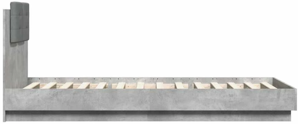 Lovos rėmas su galvūgaliu, betono, 100x200cm, apdirbta mediena