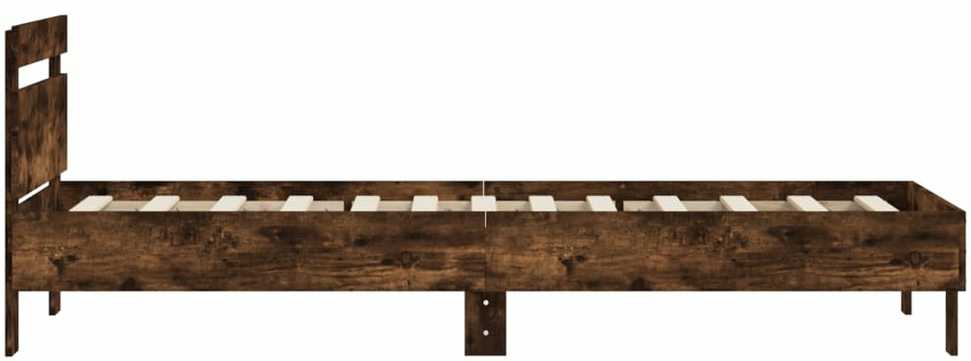 Lovos rėmas su galvūgaliu/be čiužinio, dūminio ąžuolo, 75x190cm