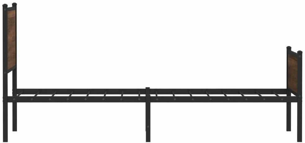 Lovos rėmas su galvūgaliu ir kojūgaliu, rudos, 80x200cm