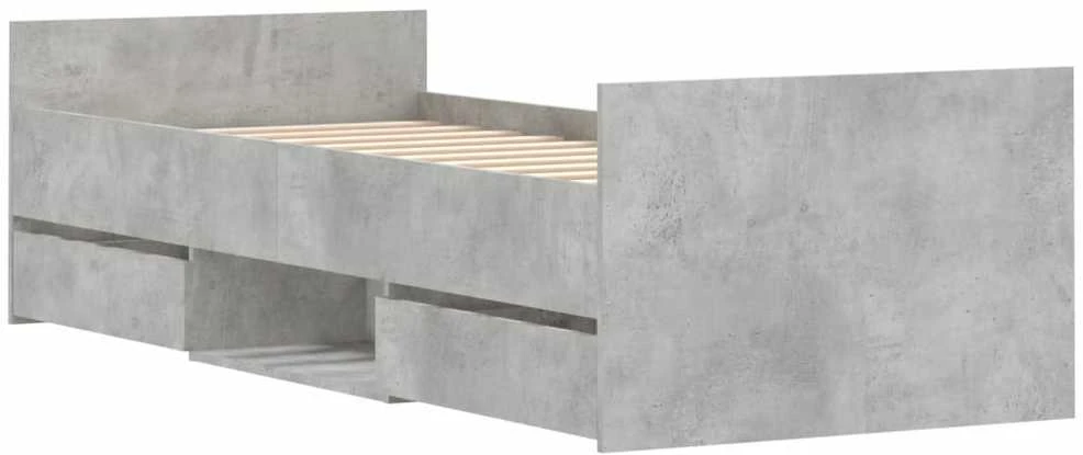 Lovos rėmas su galvūgaliu ir kojūgaliu, betono, 75x190cm