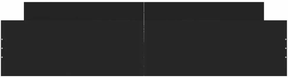 Lovos rėmas su galvūgaliu ir kojūgaliu, juodas, 200x200cm