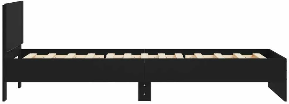 Lovos rėmas su galvūgaliu, juodas, 100x200cm, apdirbta mediena