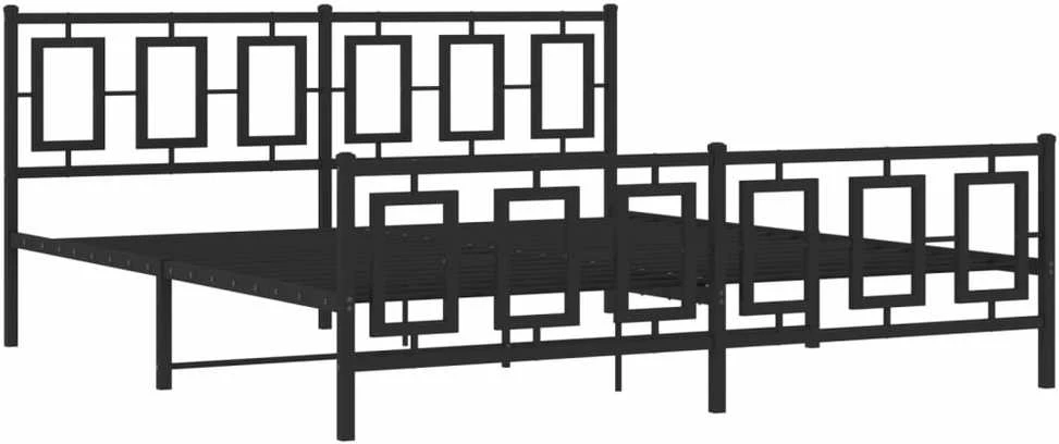 Lova Lovos rėmas su galvūgaliu/kojūgaliu, juodas, 183x213cm, metalas