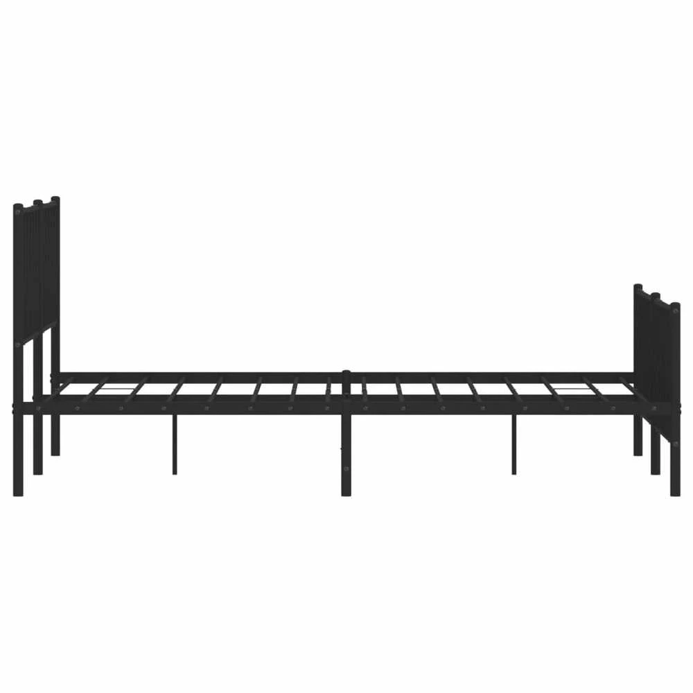 Lovos rėmas su galvūgaliu/kojūgaliu, juodas, 160x200cm, metalas