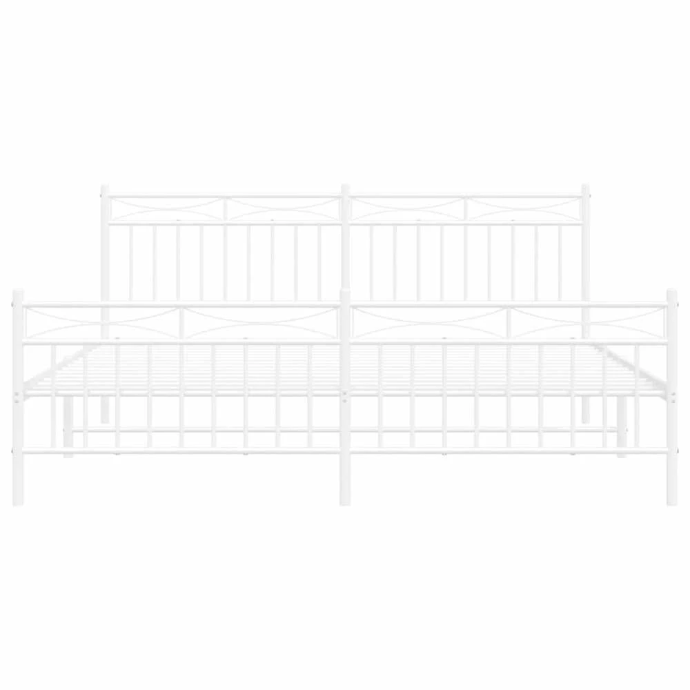 Lova Lovos rėmas su galvūgaliu/kojūgaliu, baltas, 183x213cm, metalas