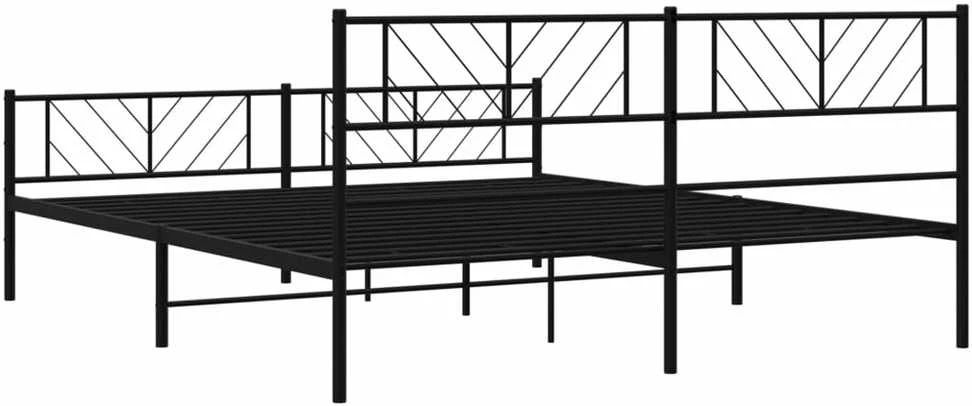Lovos rėmas su galvūgaliu/kojūgaliu, juodas, 180x200cm, metalas