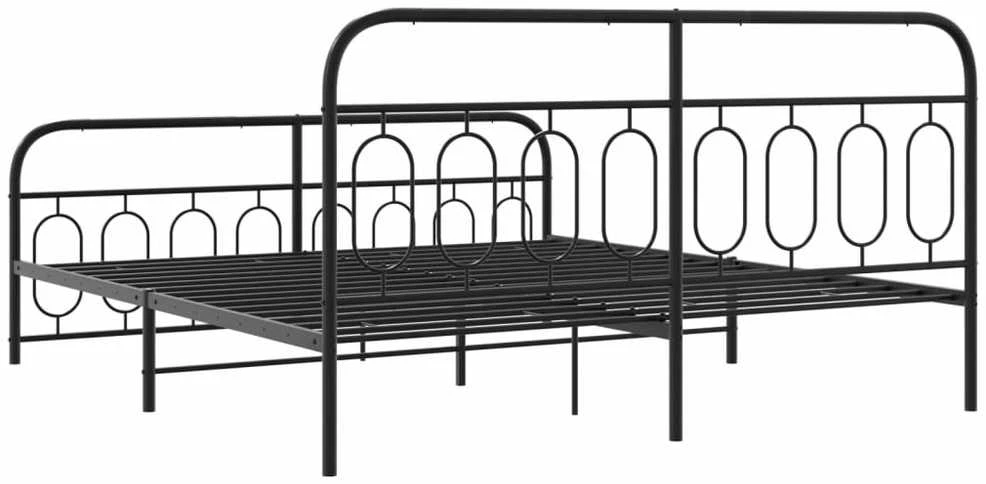 Lova Lovos rėmas su galvūgaliu/kojūgaliu, juodas, 183x213cm, metalas