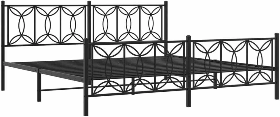 Lova Lovos rėmas su galvūgaliu/kojūgaliu, juodas, 193x203cm, metalas