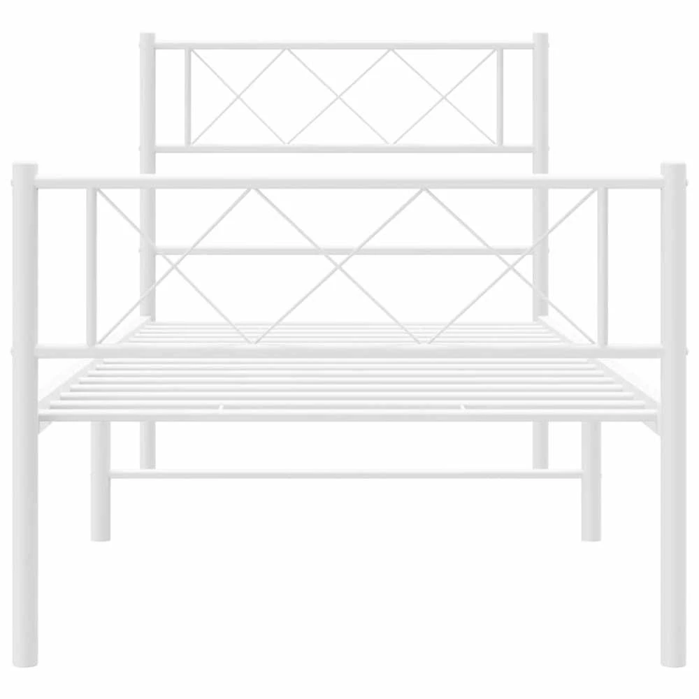 Lova Lovos rėmas su galvūgaliu/kojūgaliu, baltas, 107x203cm, metalas