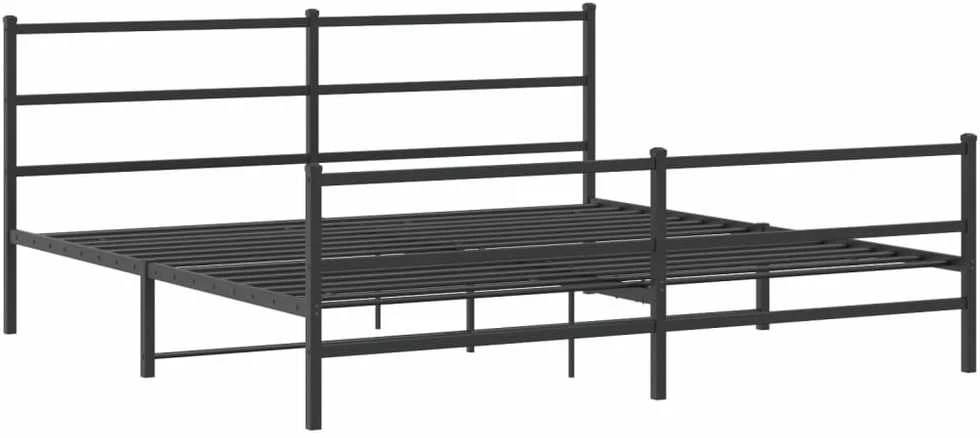 Lova Lovos rėmas su galvūgaliu/kojūgaliu, juodas, 193x203cm, metalas