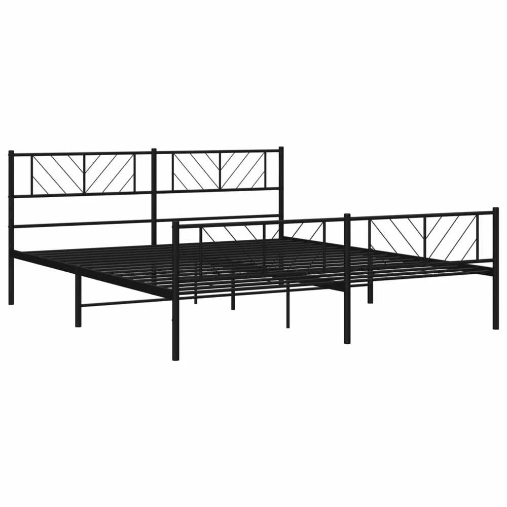Lova Lovos rėmas su galvūgaliu/kojūgaliu, juodas, 183x213cm, metalas