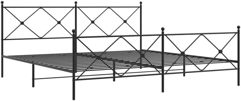 Lova Lovos rėmas su galvūgaliu/kojūgaliu, juodas, 193x203cm, metalas