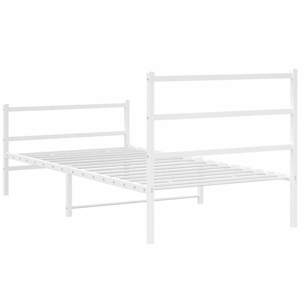 Lova Lovos rėmas su galvūgaliu/kojūgaliu, baltas, 100x190cm, metalas