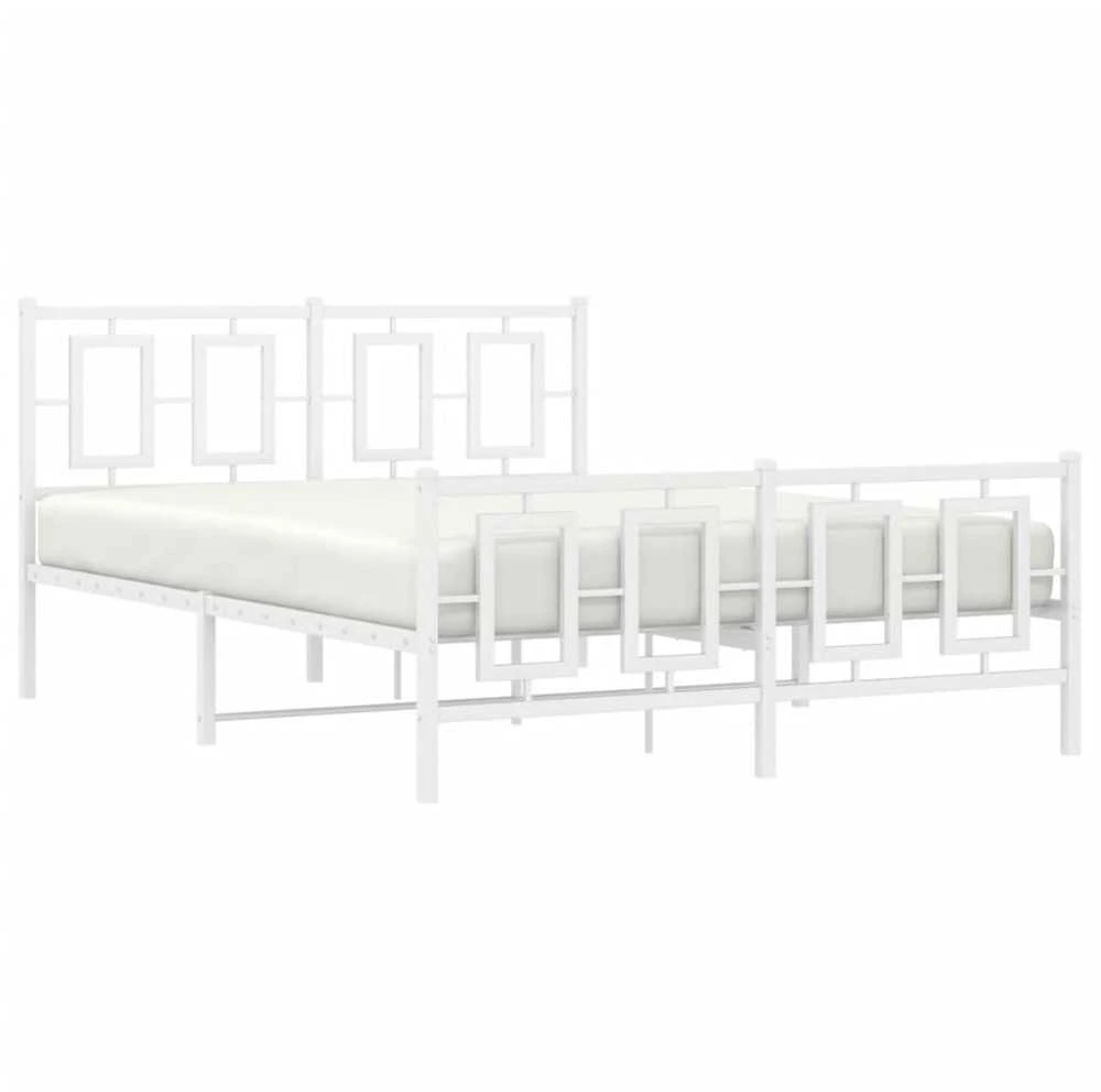 Lova Lovos rėmas su galvūgaliu/kojūgaliu, baltas, 135x190cm, metalas