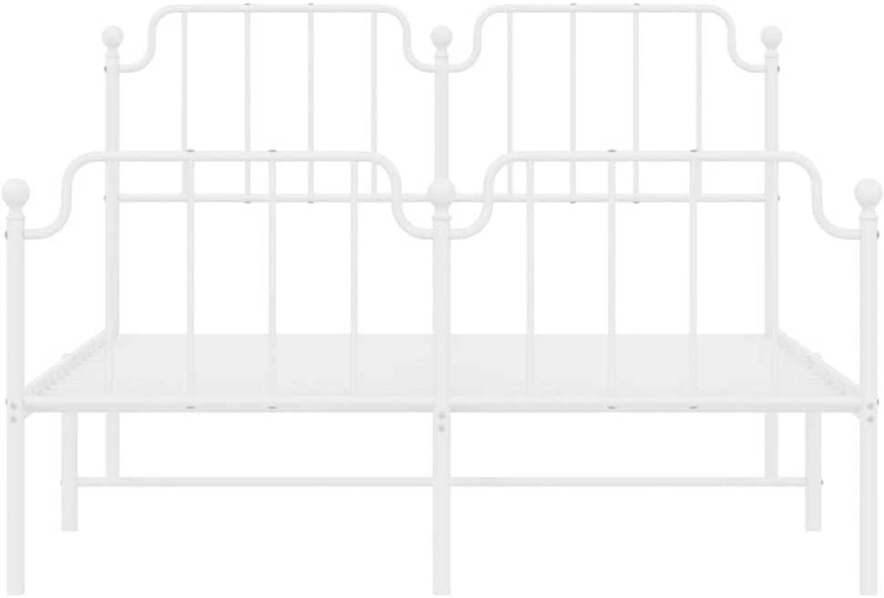 Lovos rėmas su galvūgaliu/kojūgaliu, baltas, 150x200cm, metalas