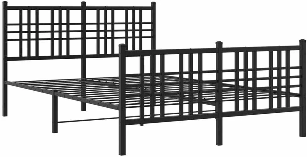 Lova Lovos rėmas su galvūgaliu/kojūgaliu, juodas, 137x190cm, metalas