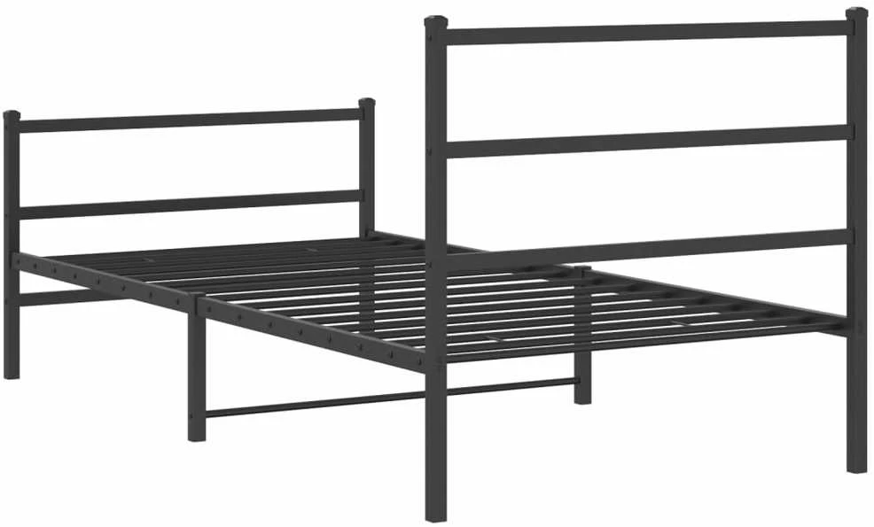 Lova Lovos rėmas su galvūgaliu/kojūgaliu, juodas, 100x190cm, metalas