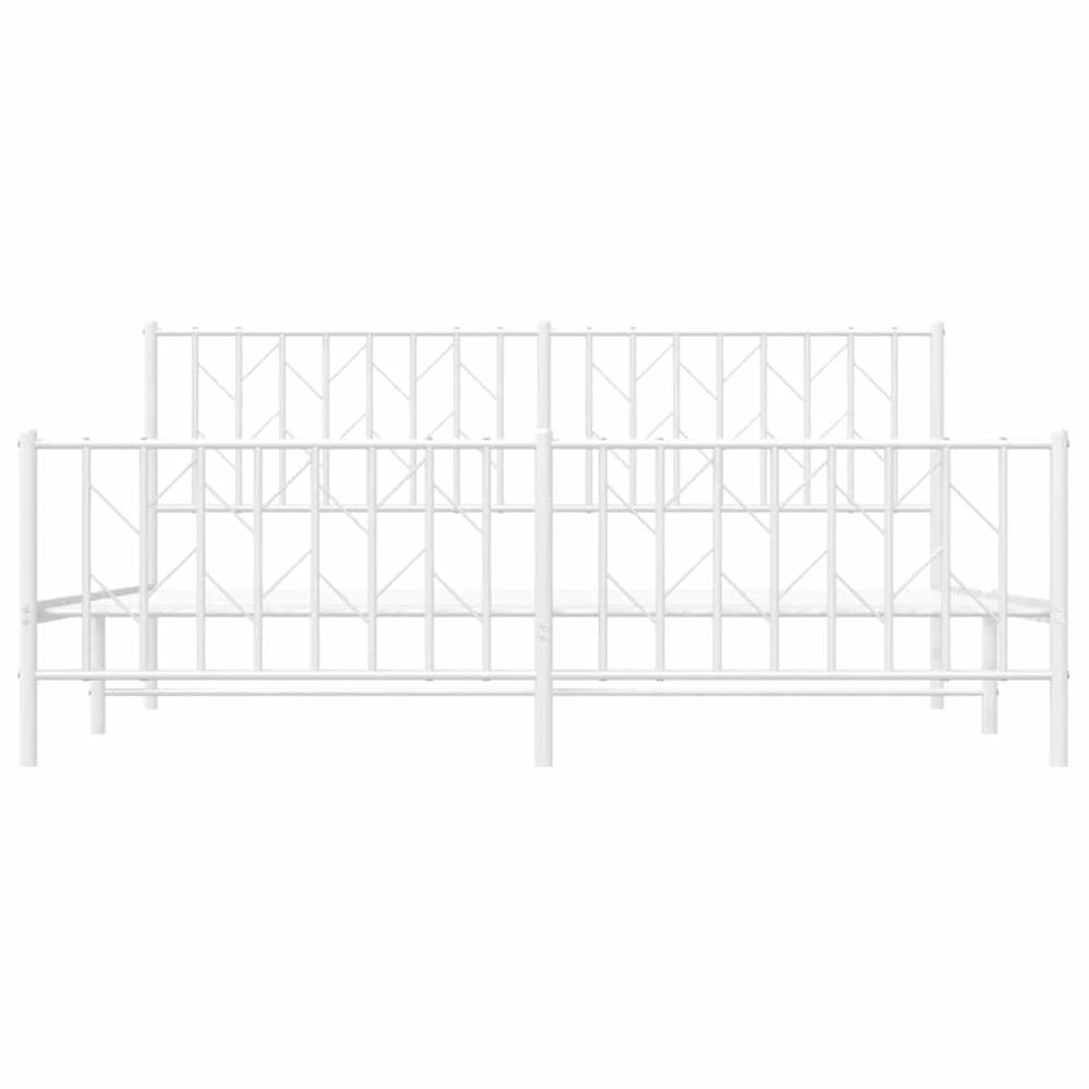 Lova Lovos rėmas su galvūgaliu/kojūgaliu, baltas, 183x213cm, metalas