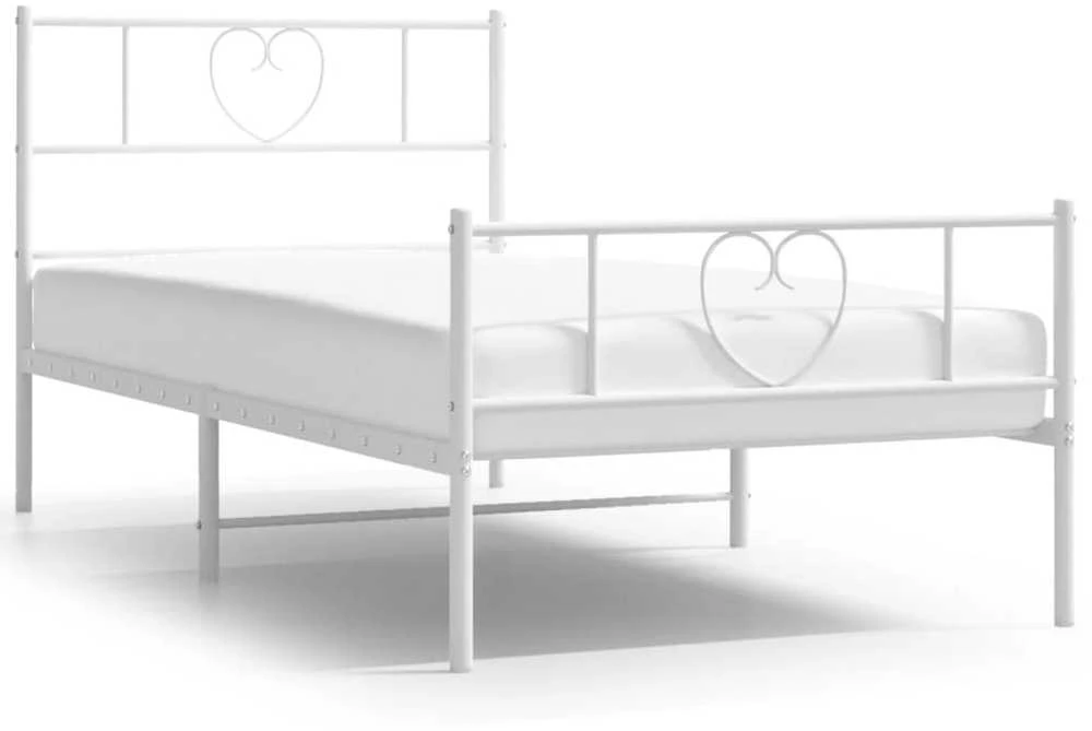 Lova Lovos rėmas su galvūgaliu/kojūgaliu, baltas, 107x203cm, metalas