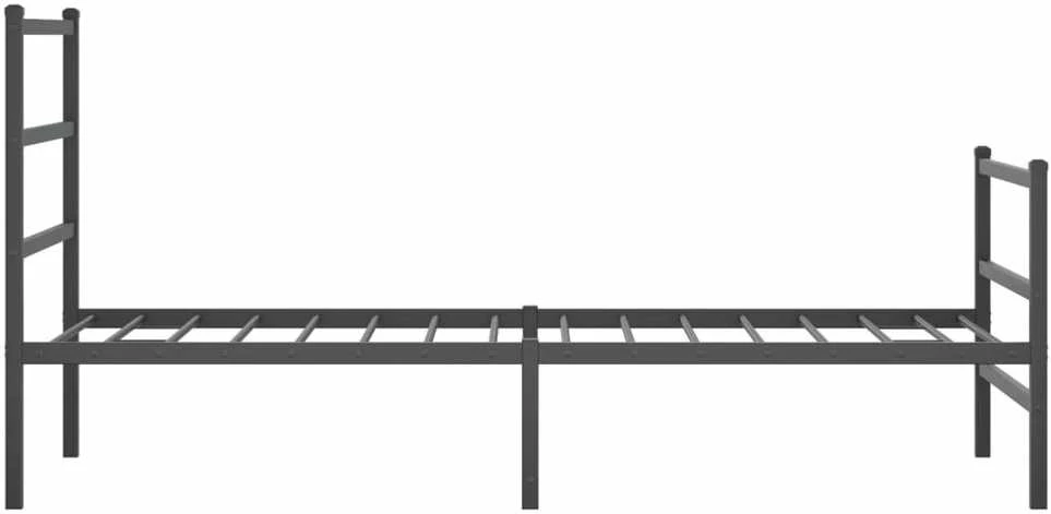 Lovos rėmas su galvūgaliu/kojūgaliu, juodas, 90x190cm, metalas