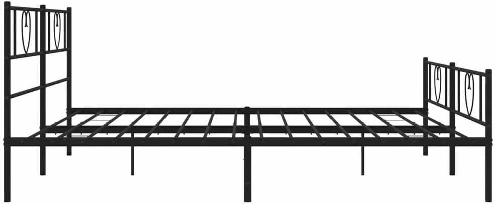 Lovos rėmas su galvūgaliu/kojūgaliu, juodas, 180x200cm, metalas